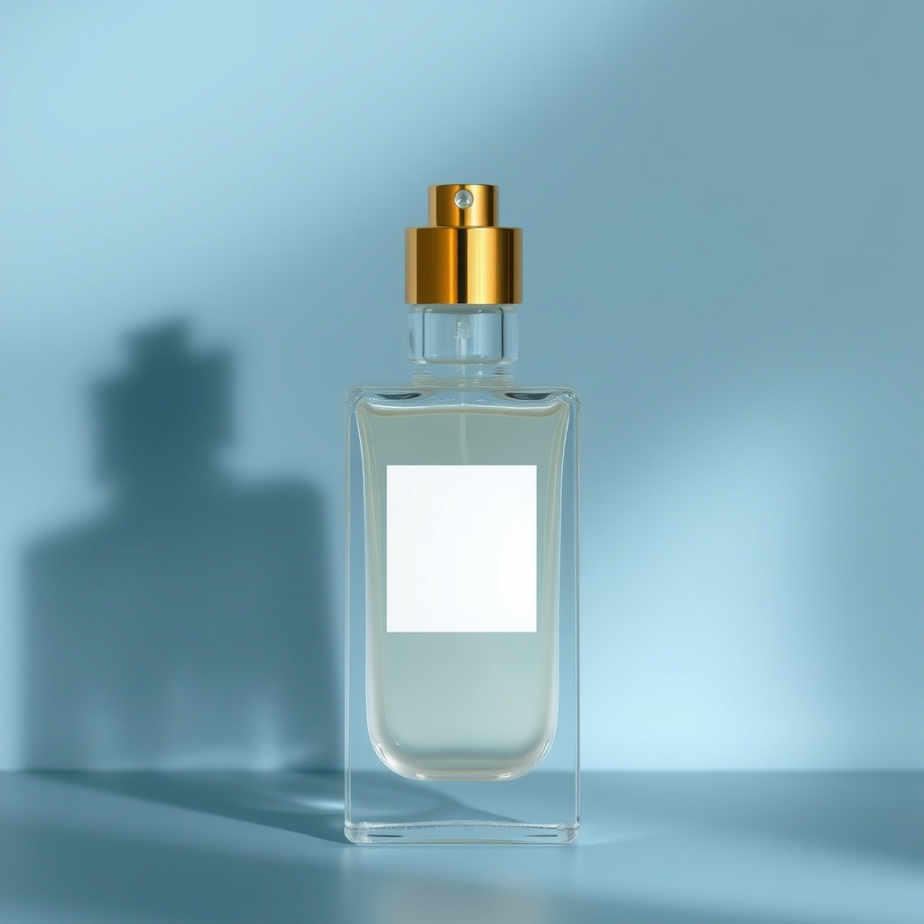 Perfume bottle with studio background